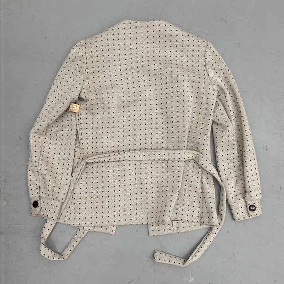 Vintage 70’s Deadstock Handmade Matching Set Dress & Belted Jacket Polka Dot - Picture 5 of 14